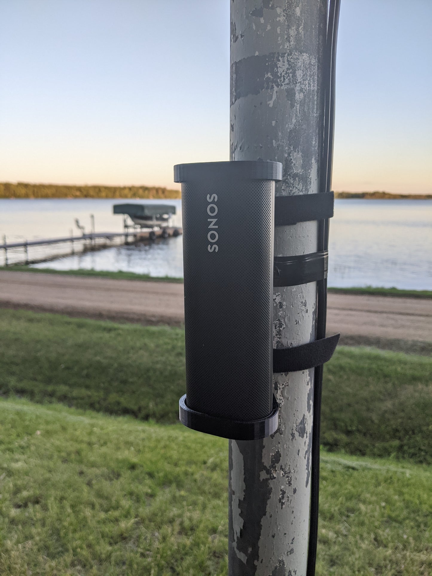 Bluetooth Speaker Mount w/ Hook & Loop Straps - Compatible with Sonos Roam