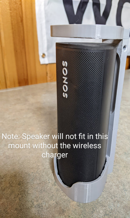 Bluetooth Speaker & Wireless Charger Mount - Compatible with Sonos Roam